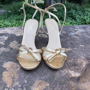 Kate Spade Gold Heels, Sz 7